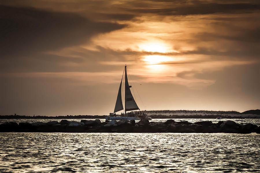 Sunset Sailing  Photograph by Debra Forand