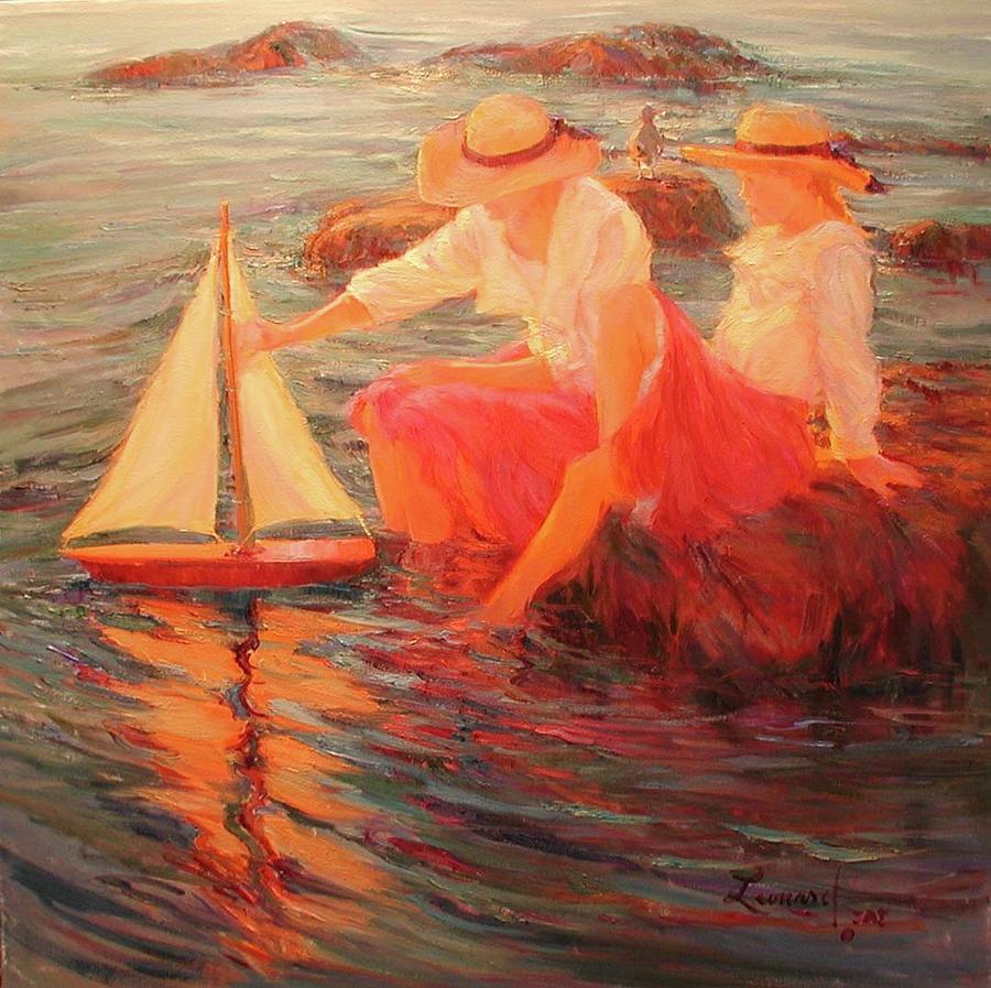 Sunset Sails Painting