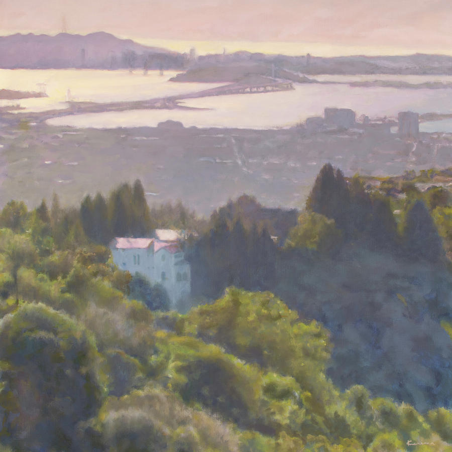 Sunset San Francisco Bay Painting by Kerima Swain