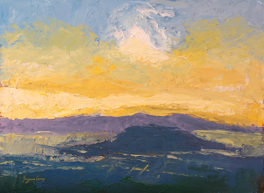 Sunset San Francisco Bay Painting by Suzanne Giuriati Cerny