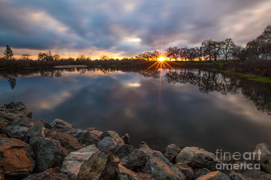 Sunset San Joaquin River Photograph by Anthony Michael Bonafede