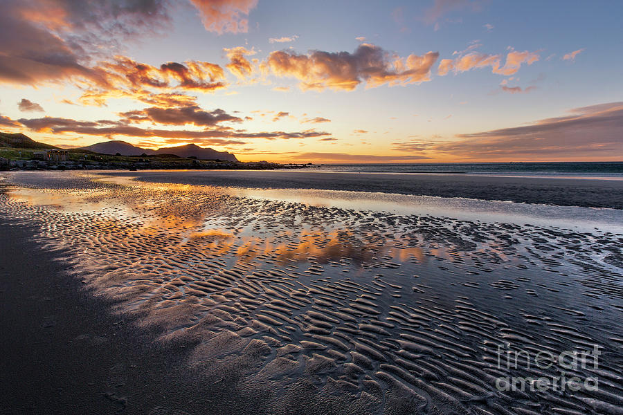 Sunset Sand Patterns Norway Photograph by Timothy Hacker