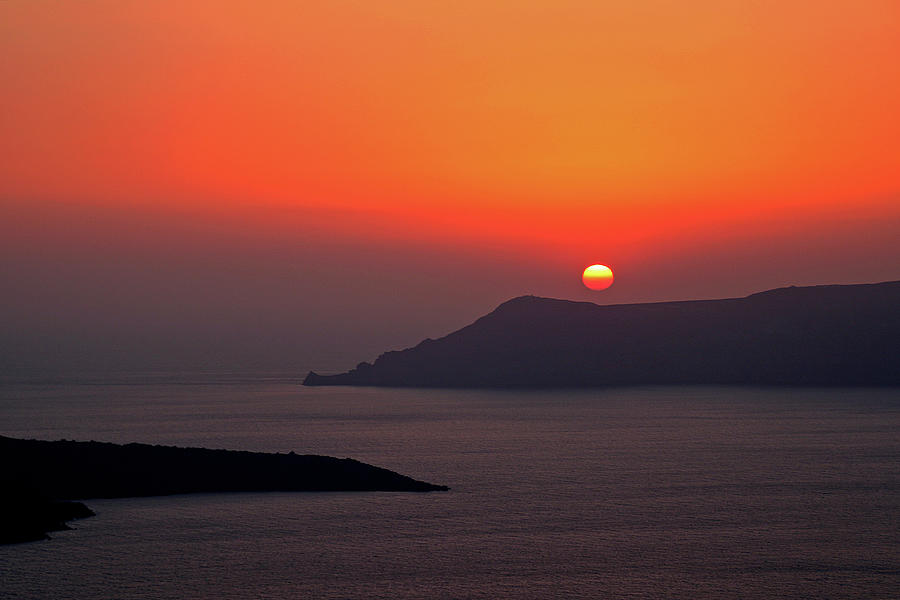 Sunset - Santorini, Greece Photograph by Richard Krebs