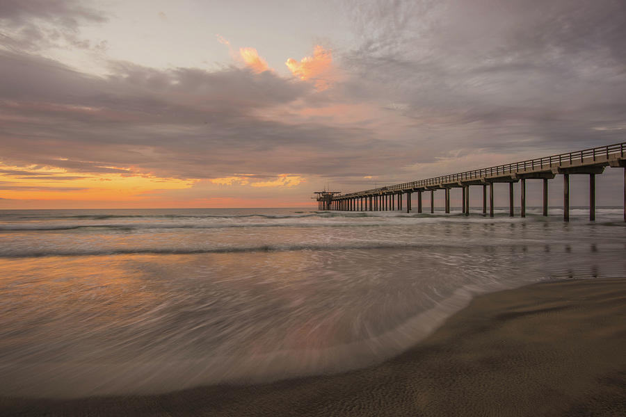 Sunset Scripps Beach Pier La Jolla San Diego Ca image 4  Photograph by Bruce Pritchett