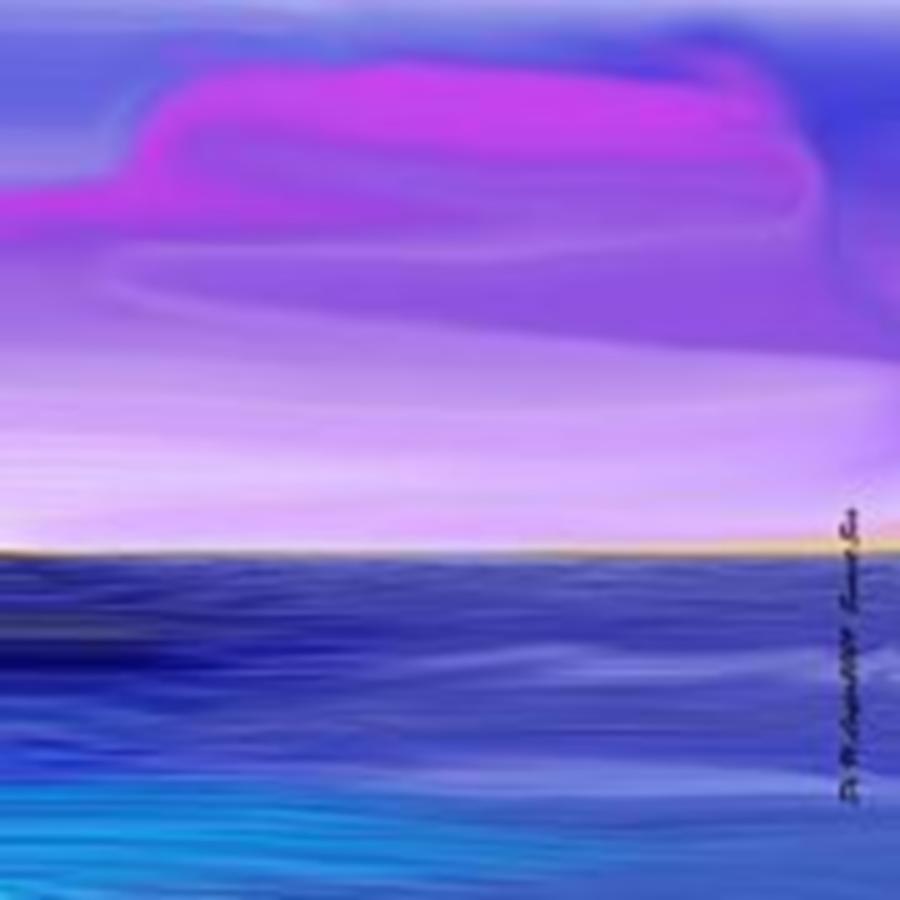 Sunset .Sea Digital Art by Dr Loifer Vladimir