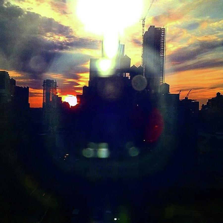 Sunset Photograph - Sunset Seen From Nyc.... #newyorkcity by Christopher M Moll