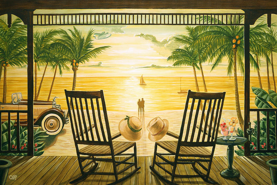 Tommy Bahama Painting - Sunset Serenade by Mark Watts