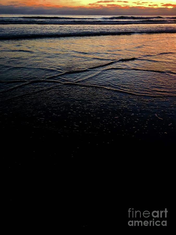 Sunset Setting Over Cardiff Beach Photograph by Dina Calvarese