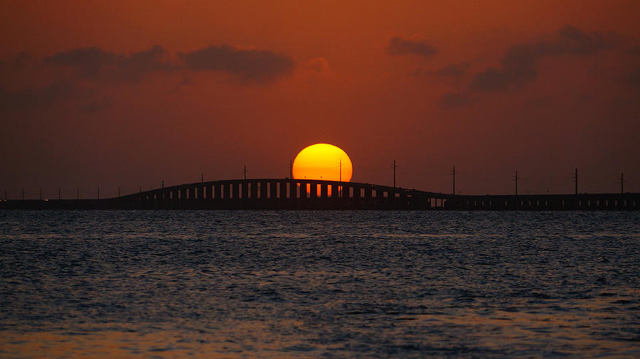 Sunset Seven Mile Bridge Photograph by Lawrence S Richardson Jr