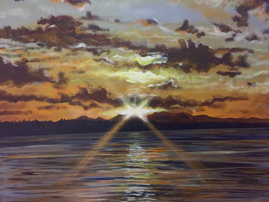 Sunset Shimmer Painting by Joel Tesch