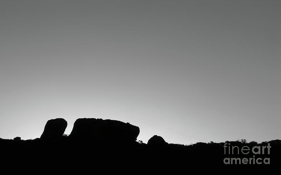 Sunset Silhouette BW Photograph by Tim Richards