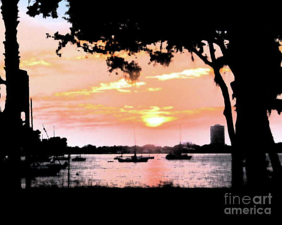 Francis Digital Art - Sunset Silhouette by Karen Francis