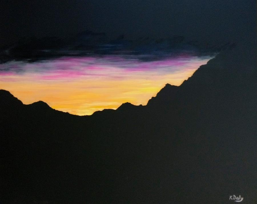 Sunset Silhouette Painting by Kevin Daly