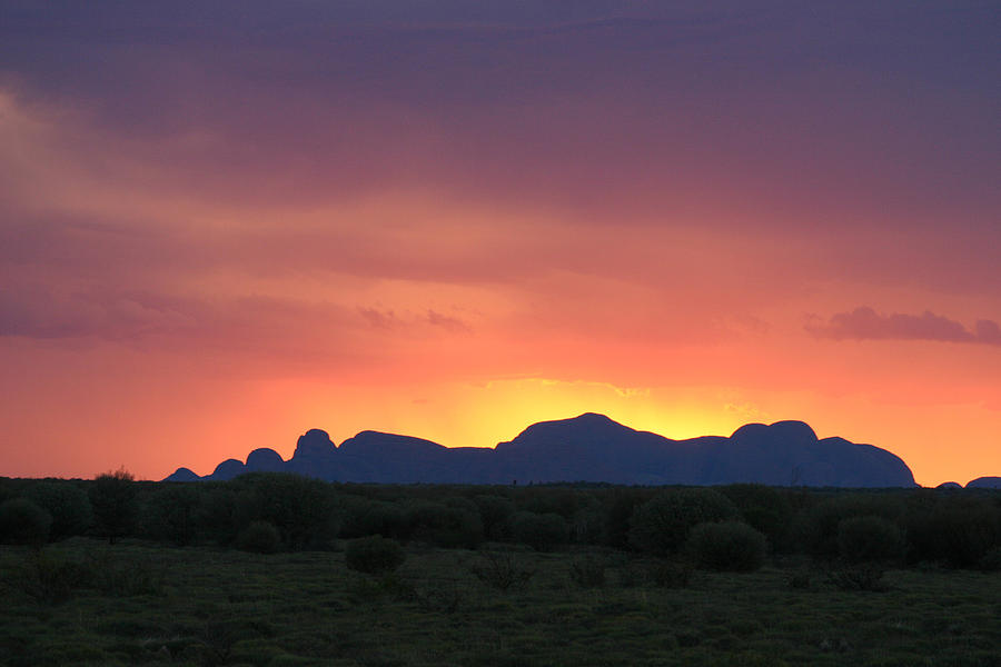 Sunset silhouette of Kata Tjuta in the Northern Territory by Keiran Lusk Sunset silhouette of Kata Tjuta in the Northern Territory by Keiran Lusk
