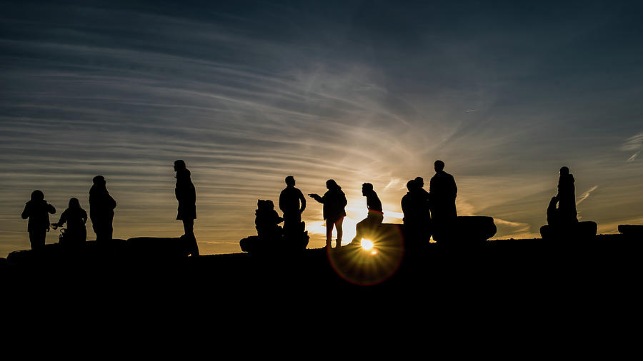 Sunset Silhouettes Digital Art By Marshall Everett - Fine Art America