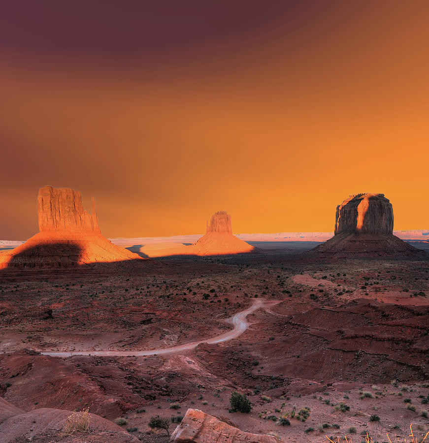 Sunset Skies Monument Valley Arizona Photograph by Paul Moore - Fine ...