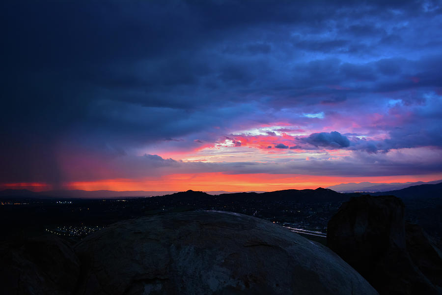 Sunset Skies Mount Rubidoux  Photograph by Kyle Hanson