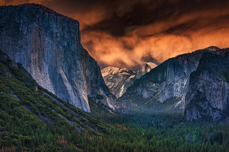 Yosemite National Park Photograph - Sunset Skies Over Yosemite Valley by Rick Berk