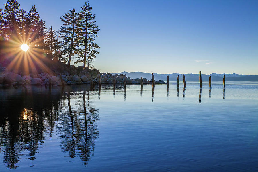 Sunset, Skunk Harbor, Lake Tahoe Photograph by Robin Valentine