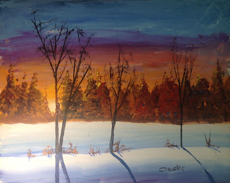 Sunset Snow by Francis Chester Sunset Snow by Francis Chester