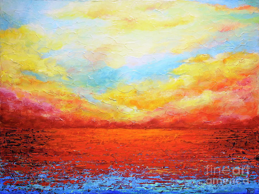 Sunset Painting - Sunset Sonata by Teresa Wegrzyn