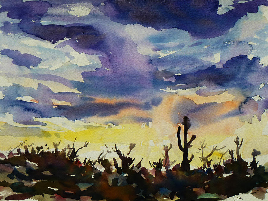 Sunset Sonora Painting by Xueling Zou