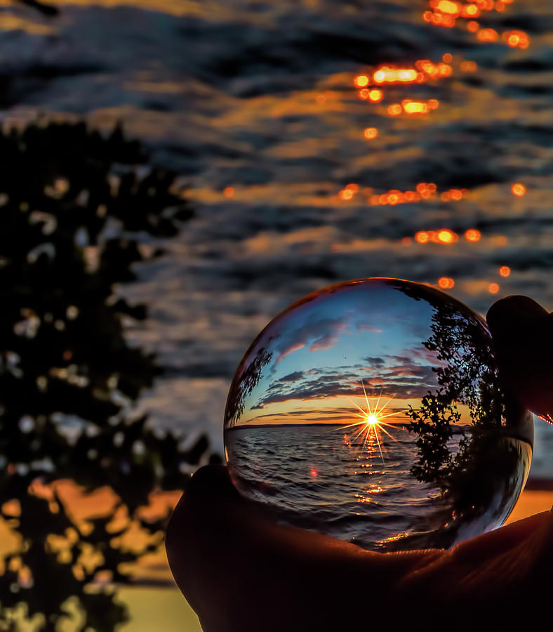 Sunset Sphere Photograph by Joe Holley