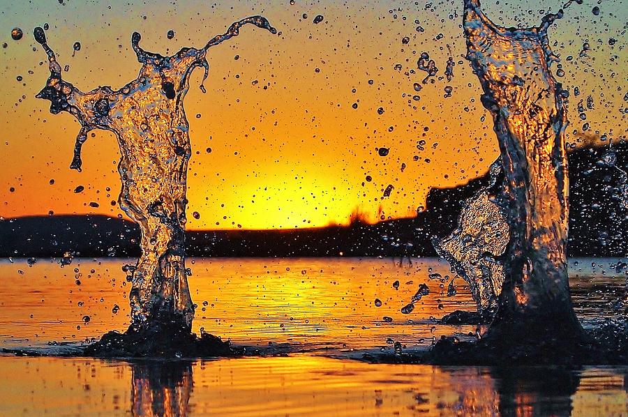 Sunset Splash Art by The Sunset Kid in Kansas Photograph by Greg Rud ...