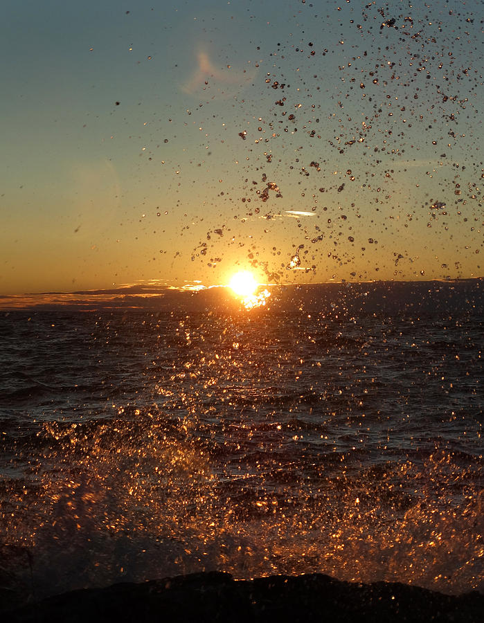 Sunset Splash Photograph by David T Wilkinson