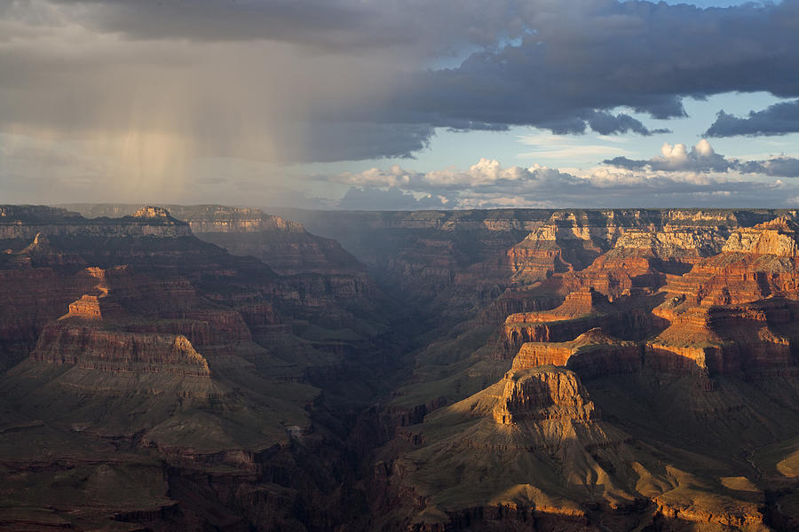 Sunset Squall Over the Grand Canyon Photograph by Rick Pisio