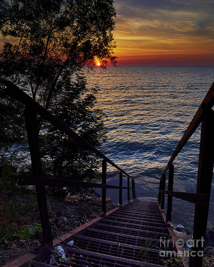 Sunset Stairway Photograph by Steve Ondrus