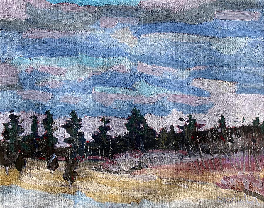 Sunset Stratocumulus Singleton Painting by Phil Chadwick