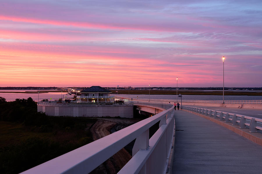 Sunset Stroll On The Bridge Photograph by Dan Myers