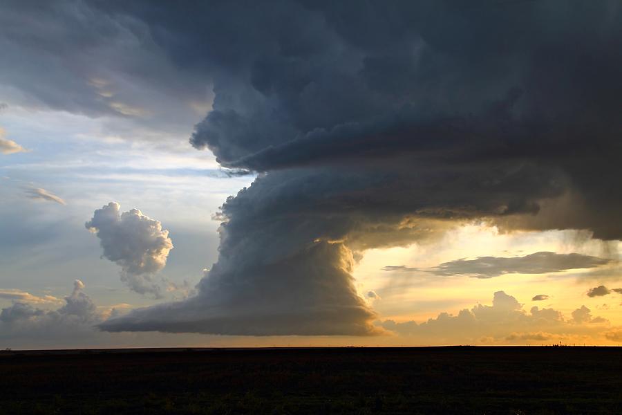 Sunset Photograph - Sunset Supercell #1 by Marcelo Albuquerque
