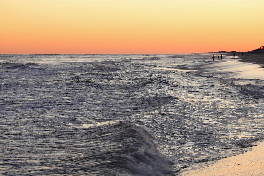 Sunset Surf Fishing Photograph by Steve Gravano