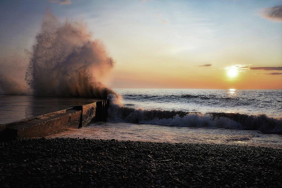 Sunset Surf Photograph