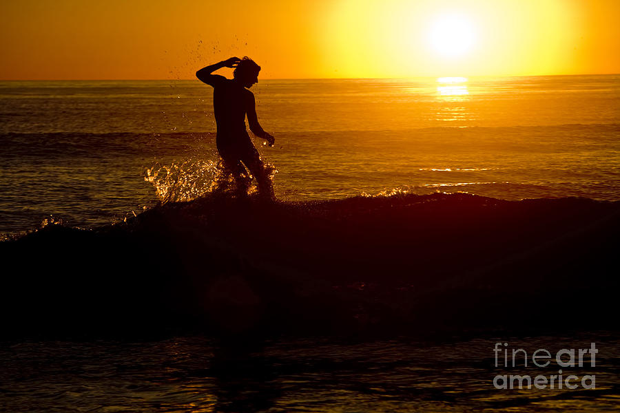 Sunset Surfer Photograph by Daniel  Knighton