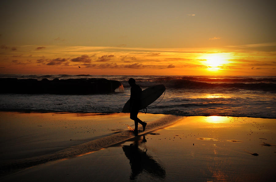 Sunset Surfer  Photograph by Kelly Wade