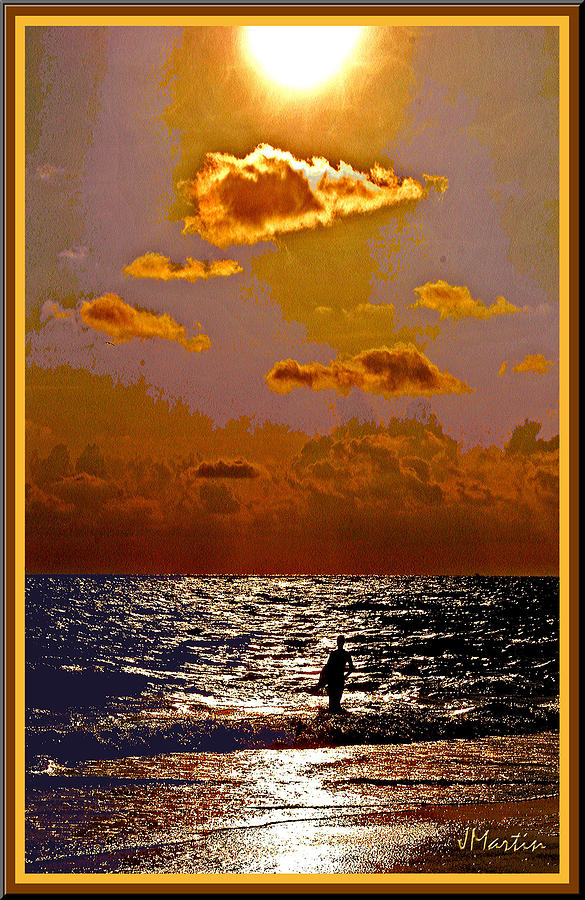 Sunset Surfer..v Photograph by Joseph Martin