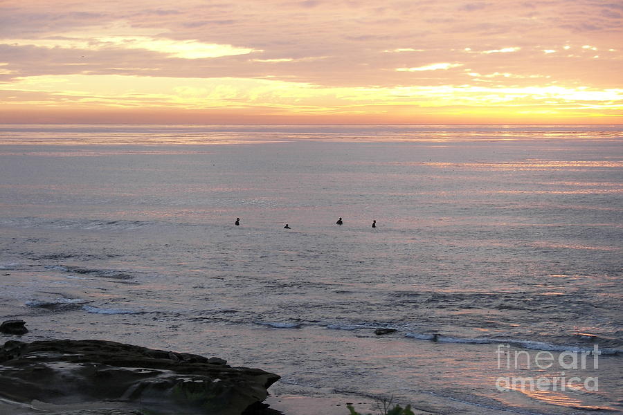 Sunset Surfing Photograph by Carol  Bradley