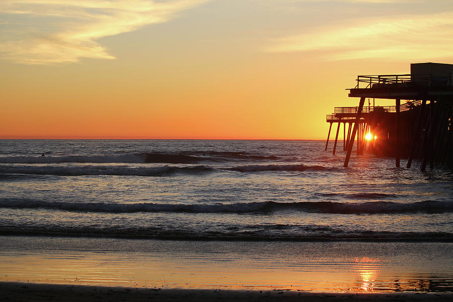Sunset Through Pismo Pier Photograph by Art Block Collections