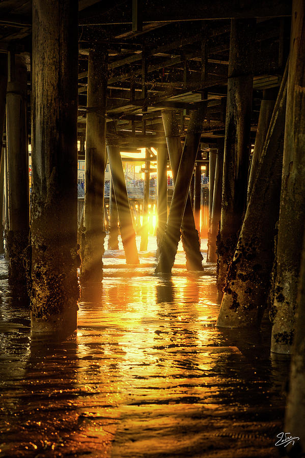 Sunset Through The Pier Photograph by Endre Balogh