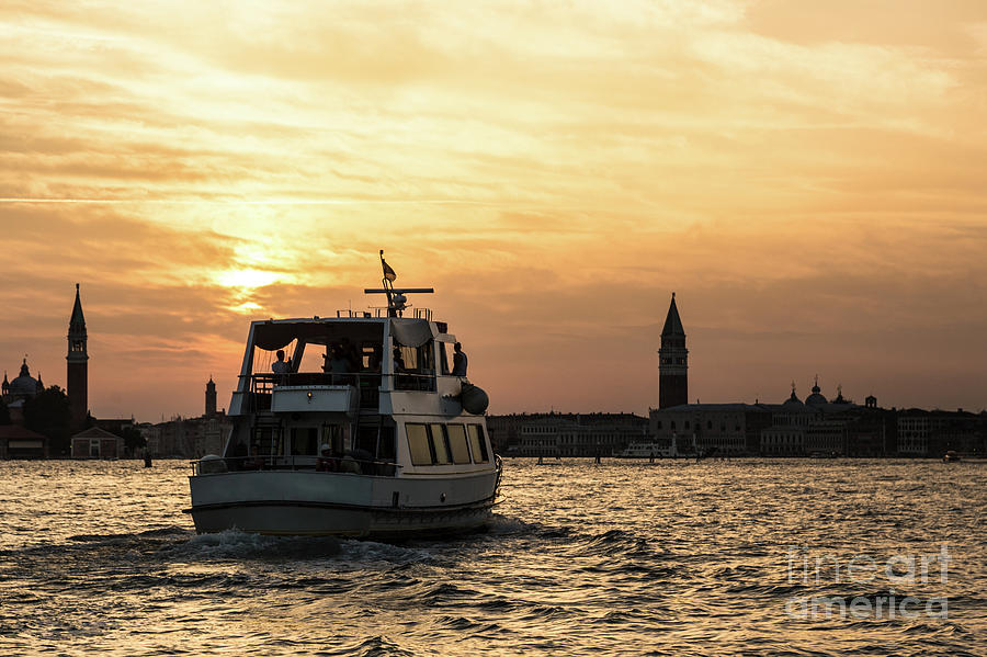 Sunset time in Venice Photograph by Didier Marti
