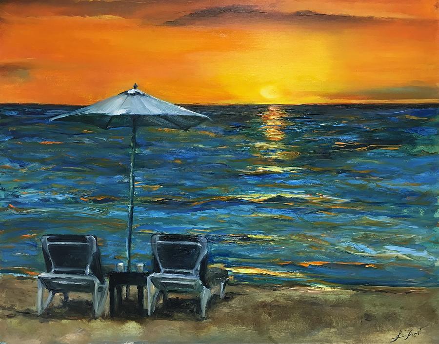 sunset Time Painting by Lindsay Frost