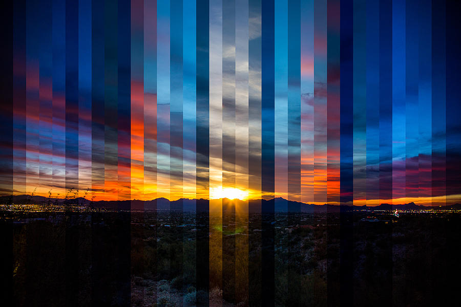 Sunset Photograph - Sunset Timelapse Stitch by Raymond Cleveland