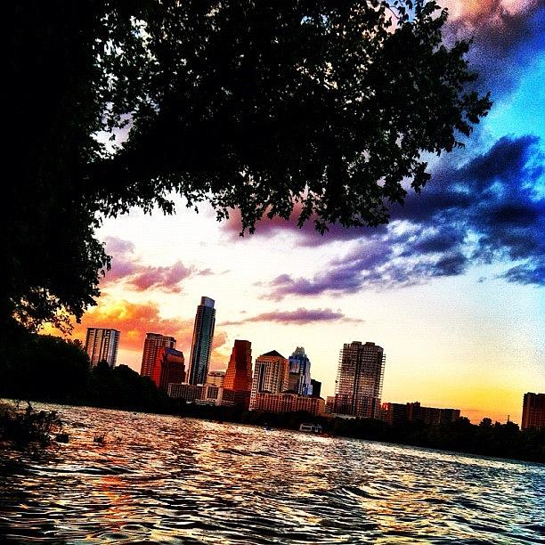 Sunset Photograph - #sunset Tonight In #austin by Things To Do In Austin Texas