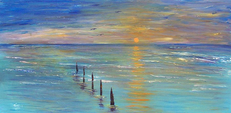 Sunset Painting by Tony Rodriguez
