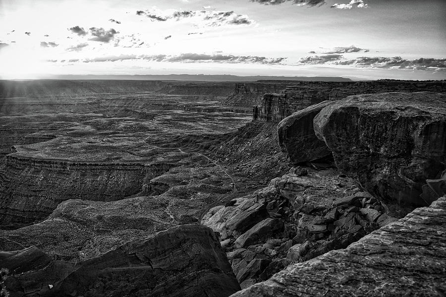 Sunset Tour Valley Of The Gods Utah 09 BW Photograph by Thomas Woolworth