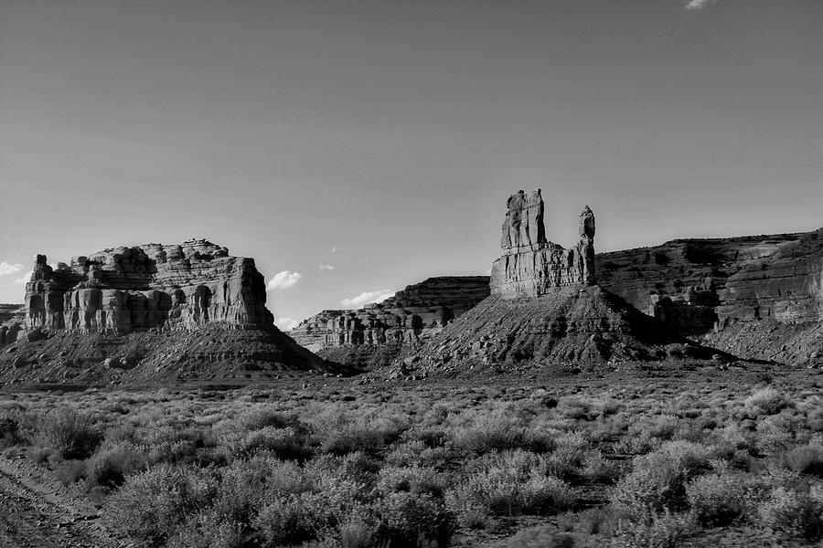 Sunset Tour Valley Of The Gods Utah BW 09 Photograph by Thomas Woolworth