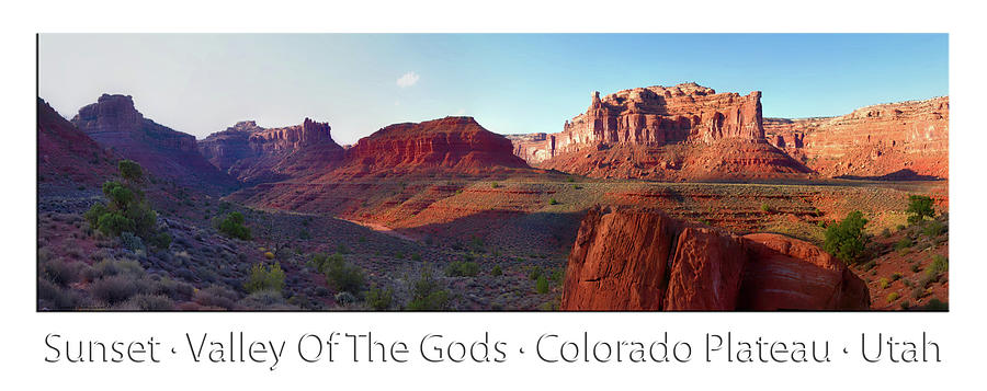 Sunset Tour Valley Of The Gods Utah Pan 03 Text Photograph by Thomas Woolworth